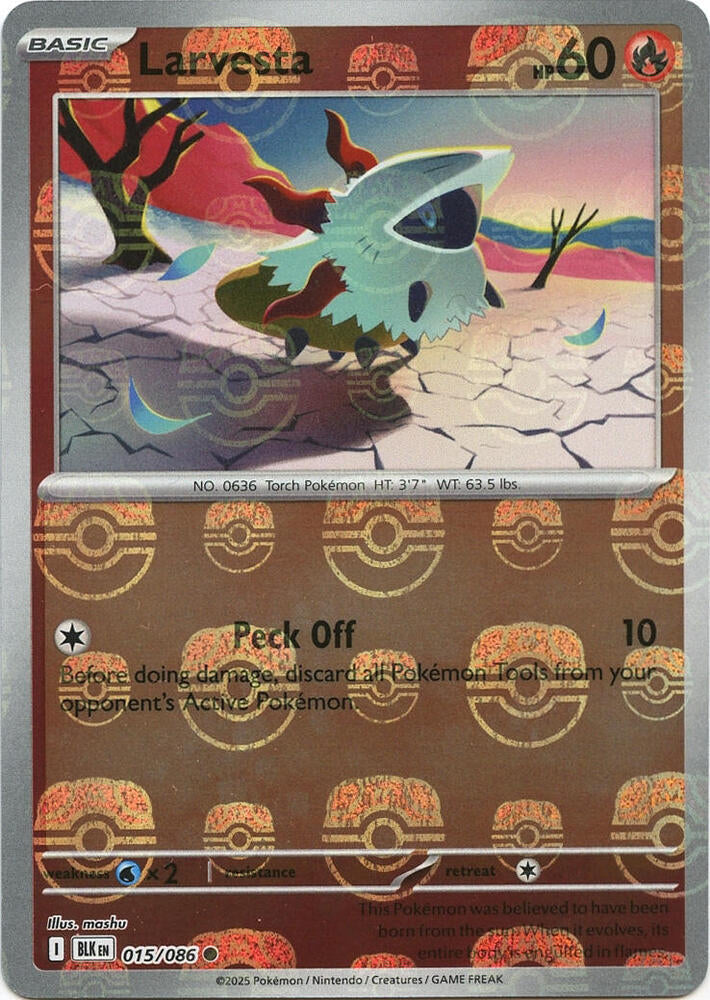 Larvesta (Master Ball Pattern) (015/086) (BLK)