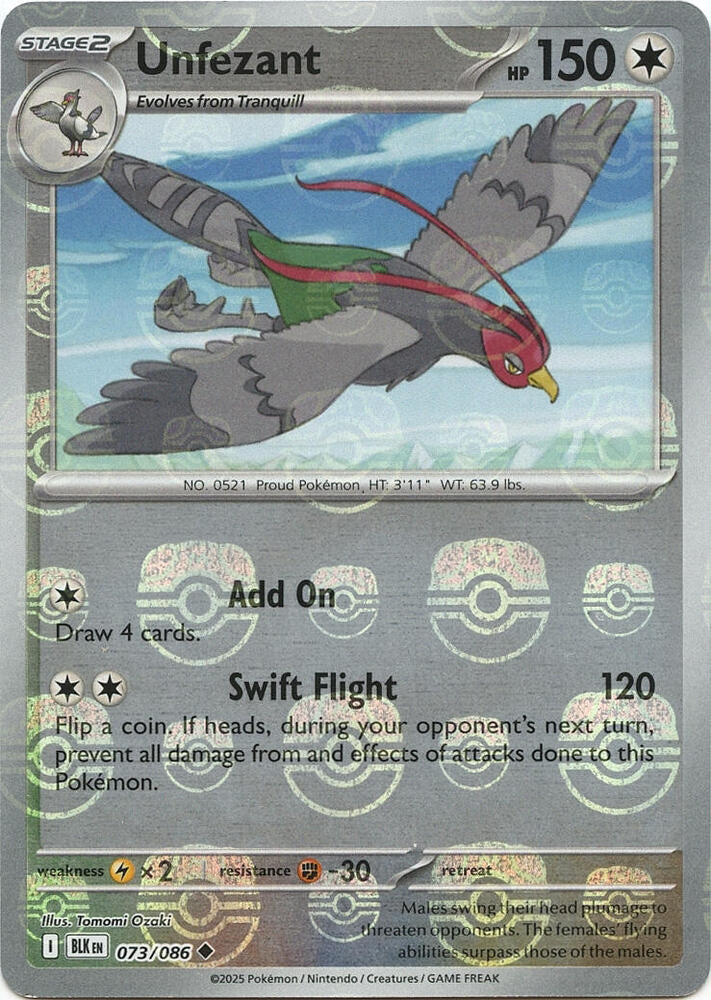 Unfezant (Master Ball Pattern) (073/086) (BLK)