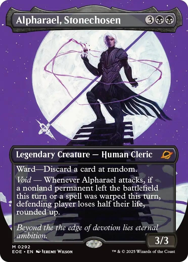 Image for Alpharael, Stonechosen (Borderless) (292) (EOE) - Magic: The Gathering