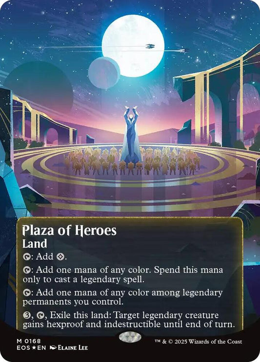 Image for Plaza of Heroes (0168) (Borderless) (Galaxy Foil) (168) (EOS) - Magic: The Gathering