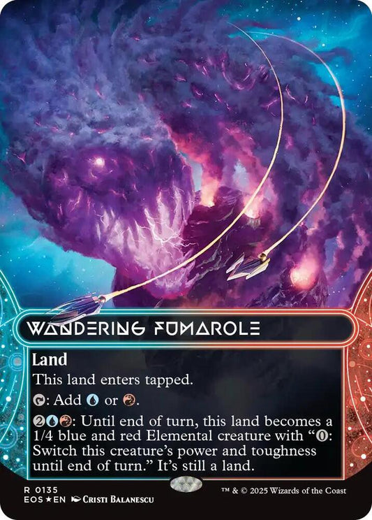 Image for Wandering Fumarole (0135) (Borderless) (Galaxy Foil) (135) (EOS) - Magic: The Gathering
