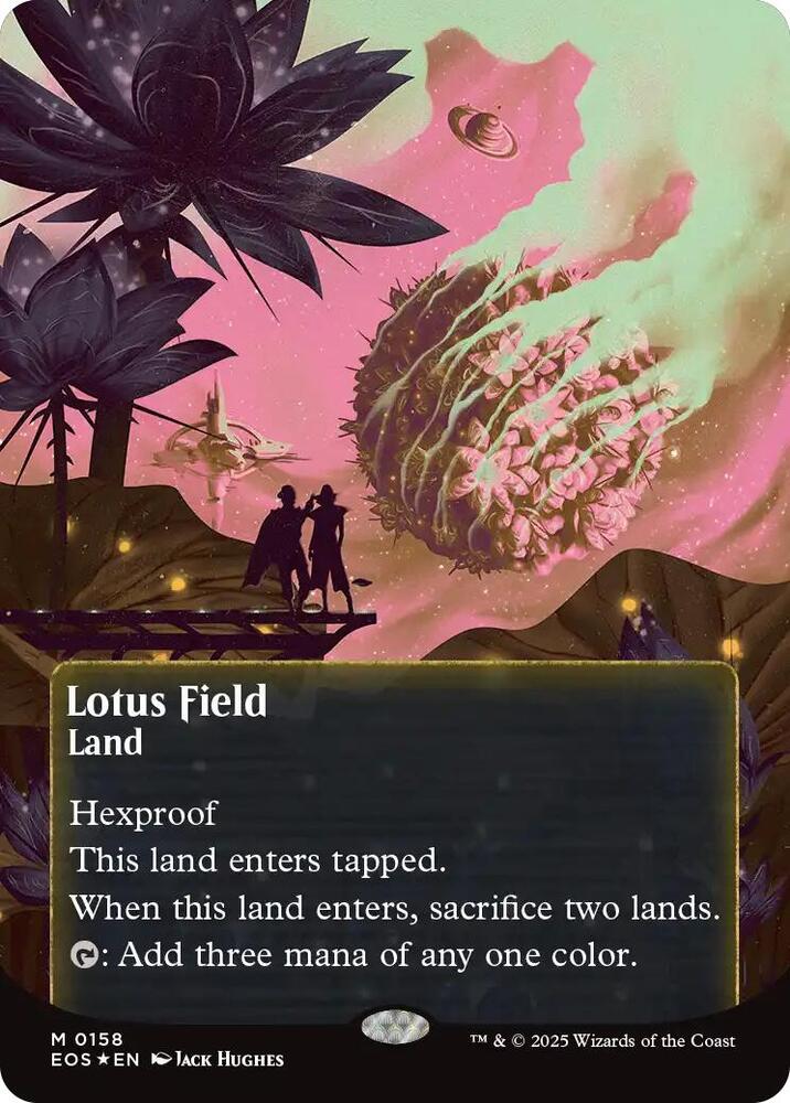 Lotus Field (0158) (Borderless) (Galaxy Foil) (158) (EOS)