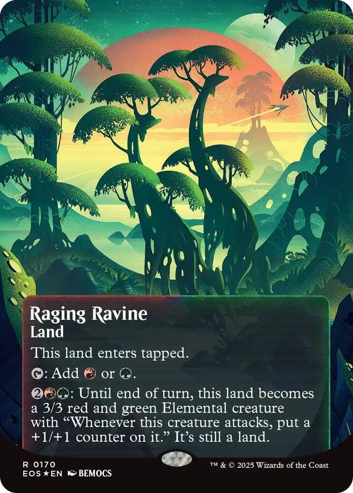 Raging Ravine (0170) (Borderless) (Galaxy Foil) (170) (EOS)