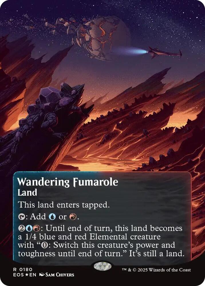 Wandering Fumarole (0180) (Borderless) (Galaxy Foil) (180) (EOS)