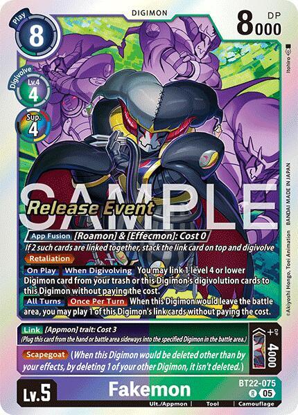 Fakemon (BT22-075 R) (BT-22_PR)