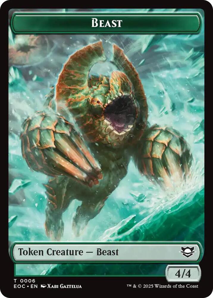 Beast (0006) // Pest Double-Sided Token (6 // 9) (EOC)