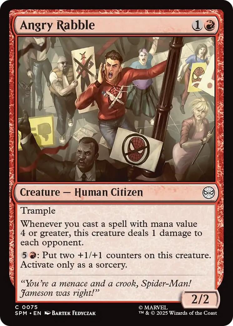 Image for Angry Rabble (75) (SPM) - Magic: The Gathering
