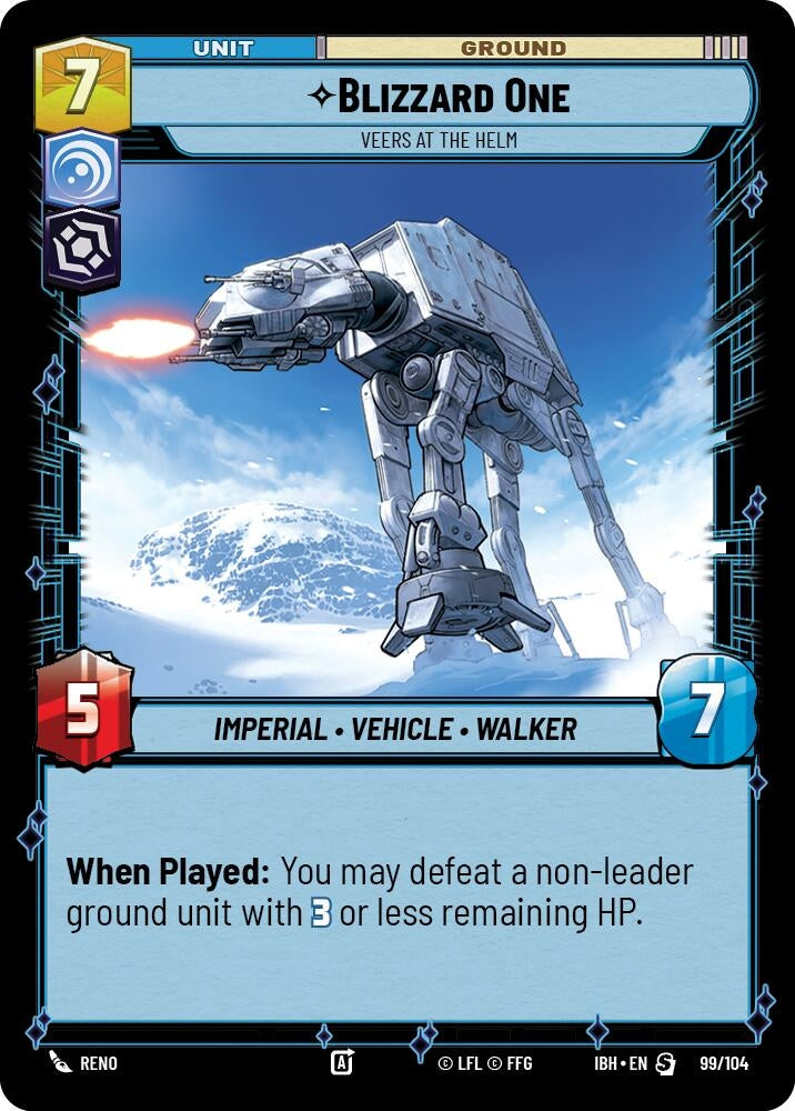Blizzard One - Veers at the Helm (99/104) (IBH)
