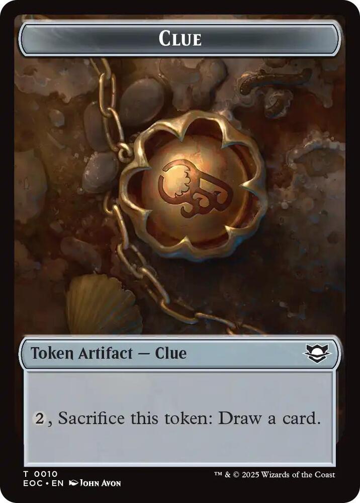 Clue // Beast (0005) Double-Sided Token (10 // 5) (EOC)