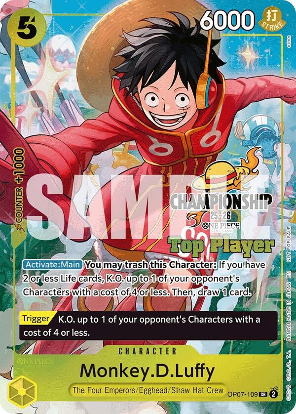 Monkey.D.Luffy (CS 25-26 Top Player Pack) (OP07-109) (OP-PR)