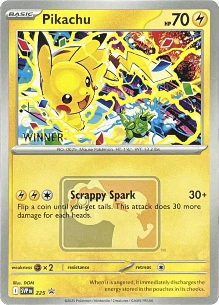 Pikachu - 225 (World Championship 2025) [Winner] (225) (SVP)