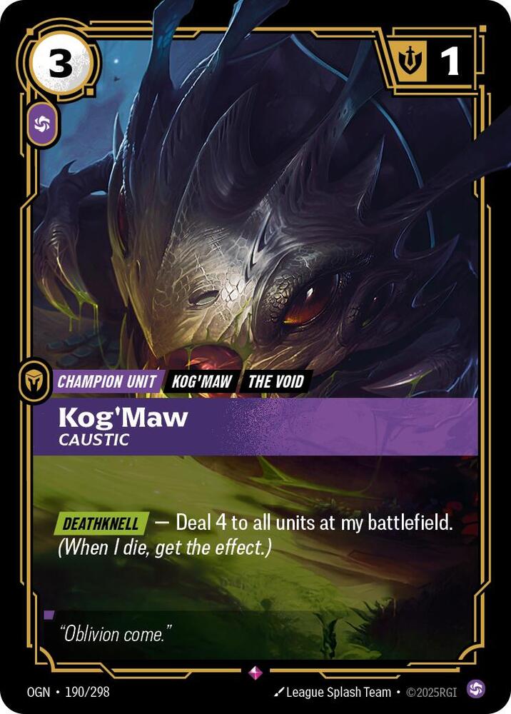 Kog'Maw, Caustic (190/298) (OGN)