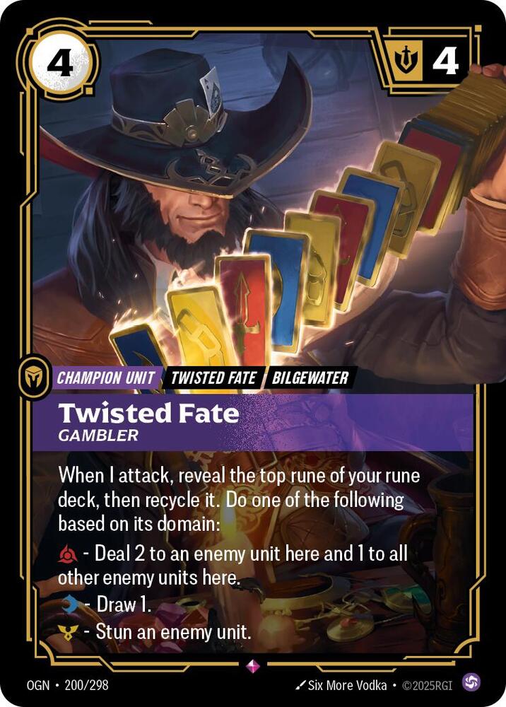 Twisted Fate, Gambler (200/298) (OGN)