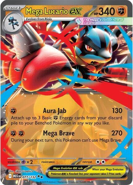 Mega Lucario ex - 077/132 (077/132) (MEG)