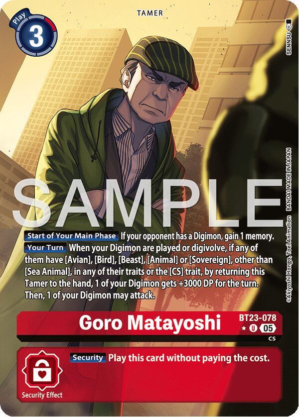 Goro Matayoshi (Alternate Art) (BT23-078 U) (BT-23)