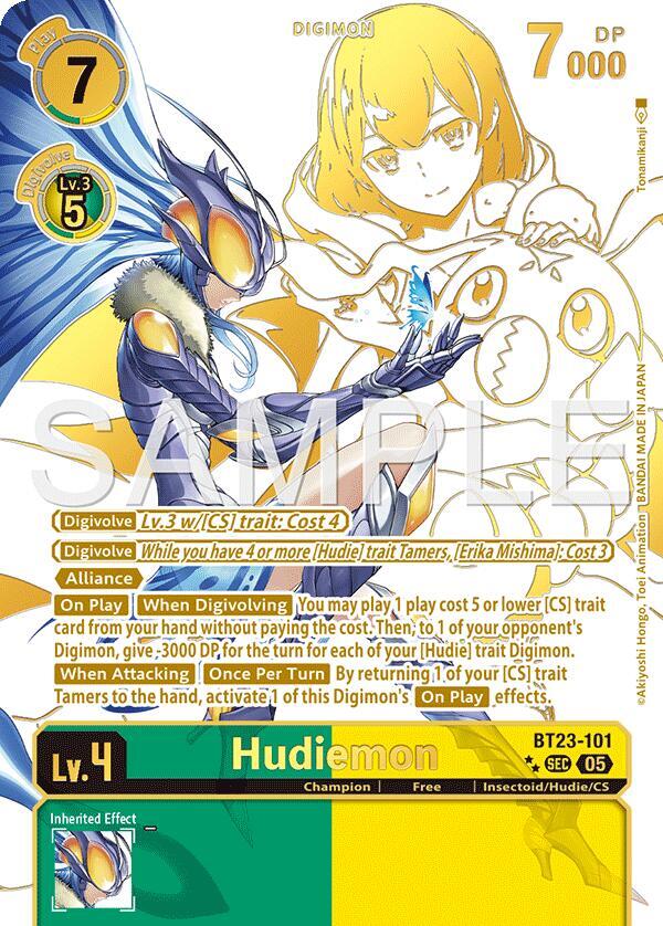 Hudiemon (Rare Pull) (BT23-101 SEC) (BT-23)