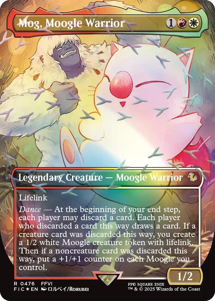Mog, Moogle Warrior (Borderless) (Chocobo Track Foil) (476) (FIC)