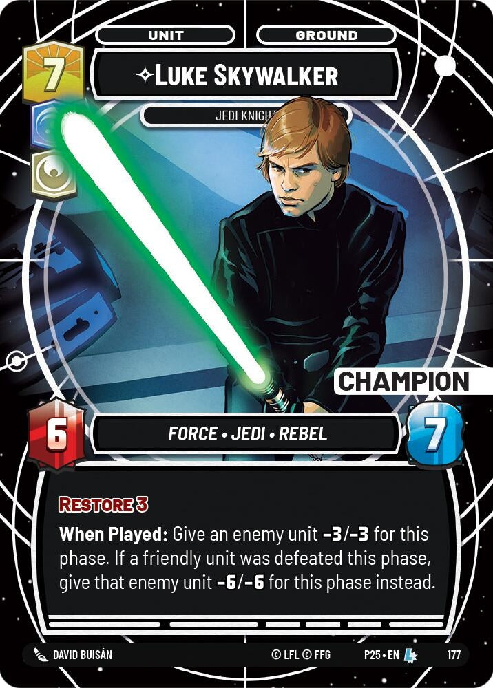Luke Skywalker - Jedi Knight (Champion) (175) (SN1)
