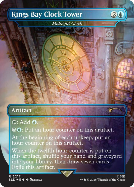 Image for Kings Bay Clock Tower - Midnight Clock (Rainbow Foil) (2217) (SLD) - Magic: The Gathering