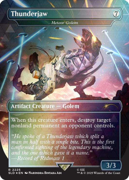 Image for Thunderjaw - Meteor Golem (Rainbow Foil) (2225) (SLD) - Magic: The Gathering