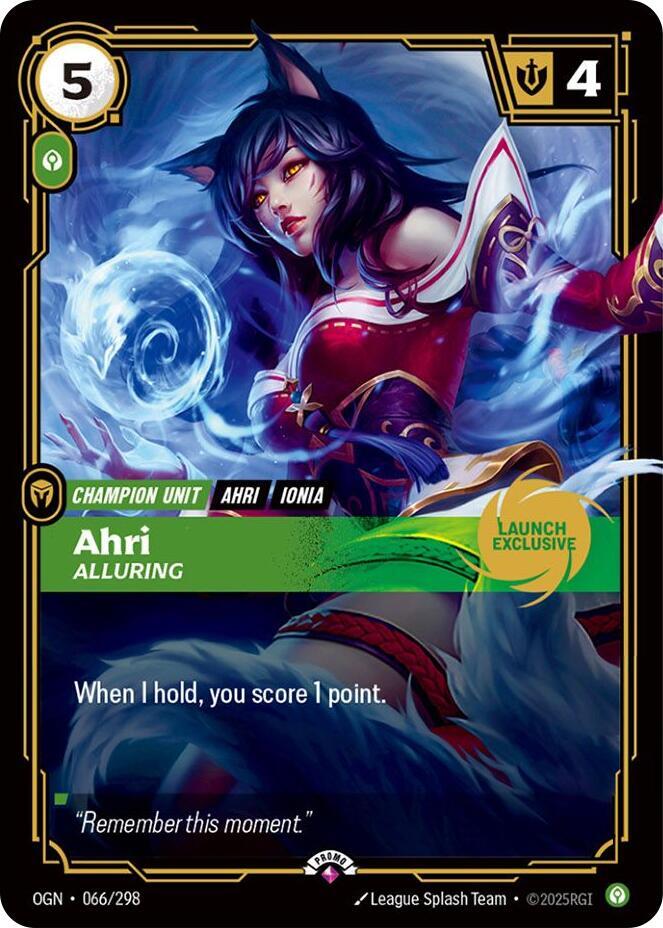 Ahri, Alluring (Launch Exclusive) (066/298) (PR)