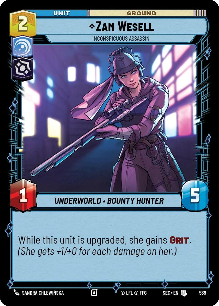 Zam Wesell - Inconspicuous Assassin (Foil) (539) (SEC)