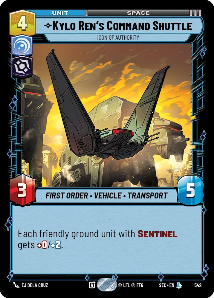 Kylo Ren's Command Shuttle - Icon of Authority (Foil) (542) (SEC)