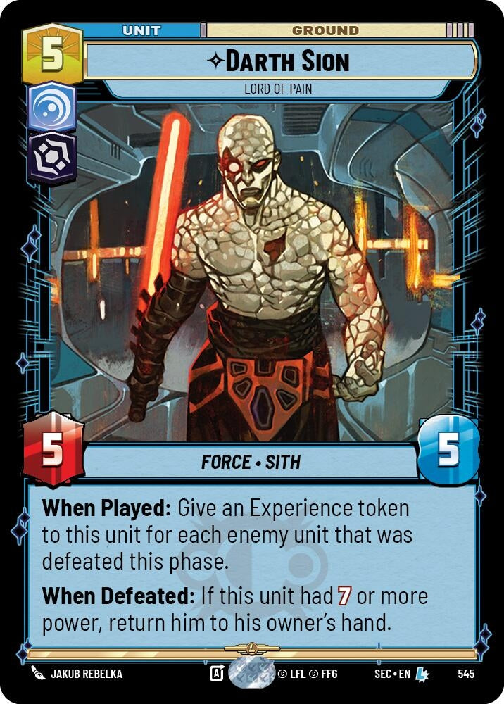 Darth Sion - Lord of Pain (Foil) (545) (SEC)