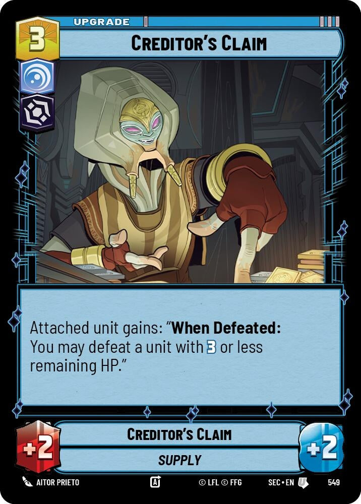 Creditor's Claim (Foil) (549) (SEC)