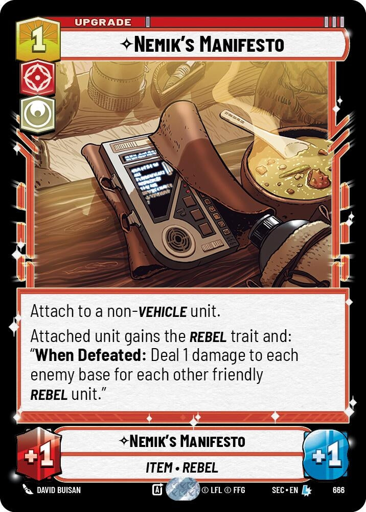 Nemik's Manifesto (Foil) (666) (SEC)