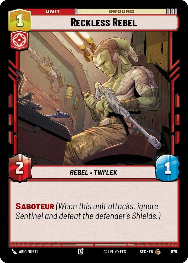Reckless Rebel (Foil) (670) (SEC)