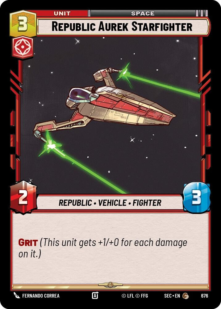 Republic Aurek Starfighter (Foil) (676) (SEC)