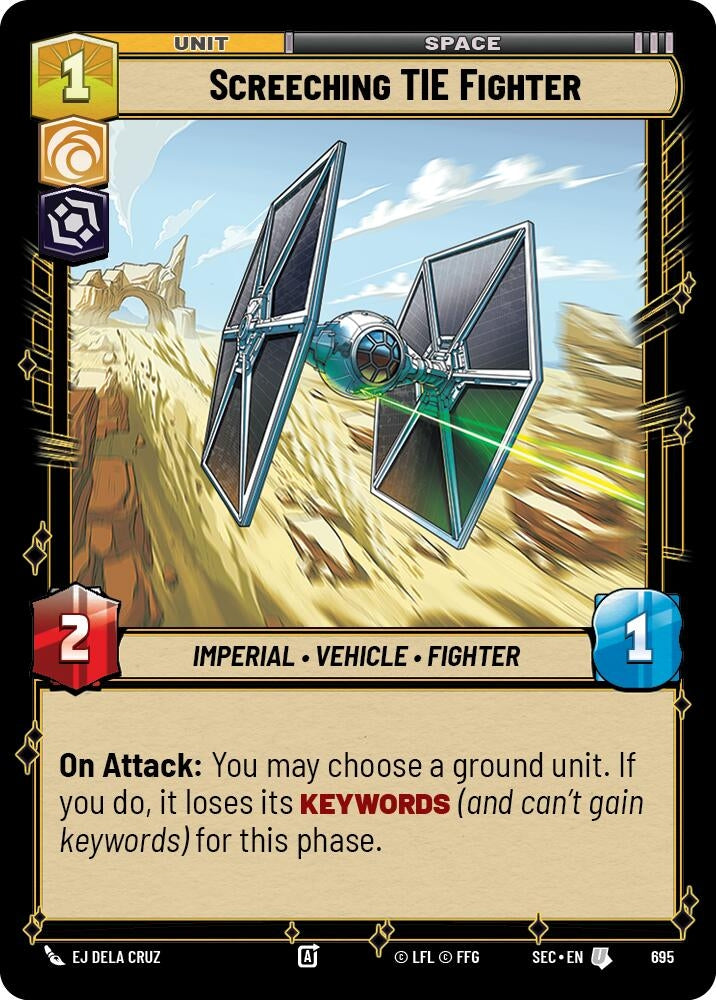 Screeching TIE Fighter (Foil) (695) (SEC)