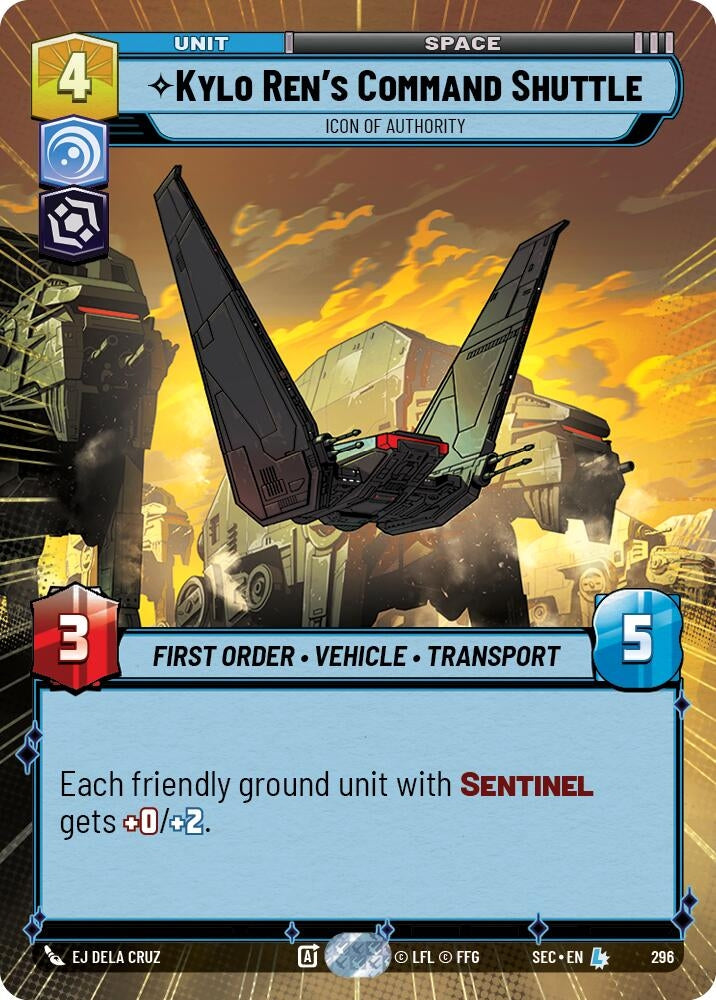 Kylo Ren's Command Shuttle - Icon of Authority (Hyperspace) (296) (SEC)