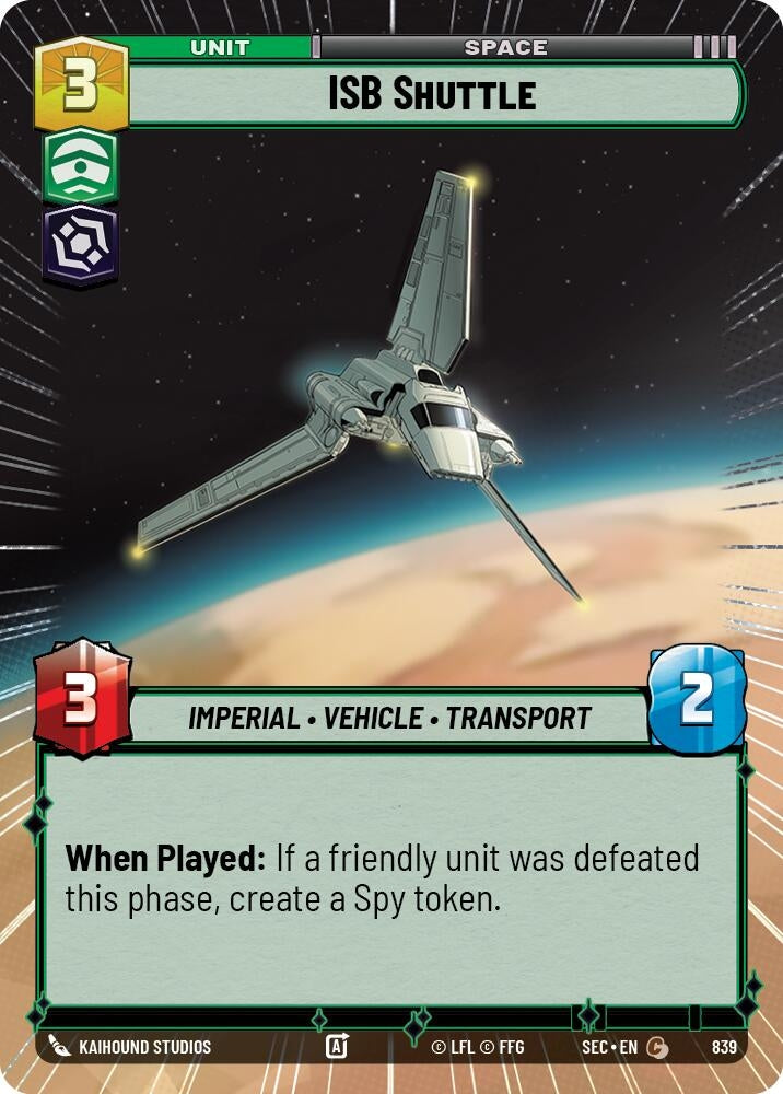 ISB Shuttle (Hyperspace Foil) (839) (SEC)