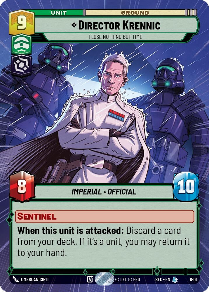 Director Krennic - I Lose Nothing But Time (Hyperspace Foil) (846) (SEC)