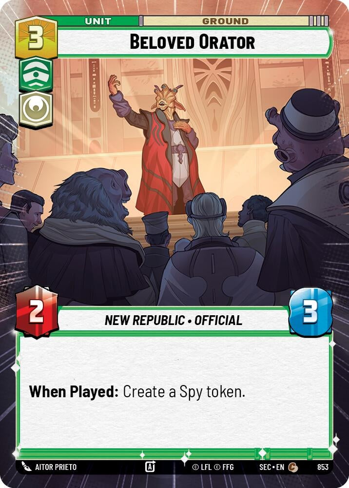 Beloved Orator (Hyperspace Foil) (853) (SEC)