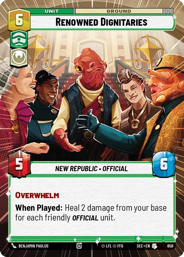 Renowned Dignitaries (Hyperspace Foil) (858) (SEC)