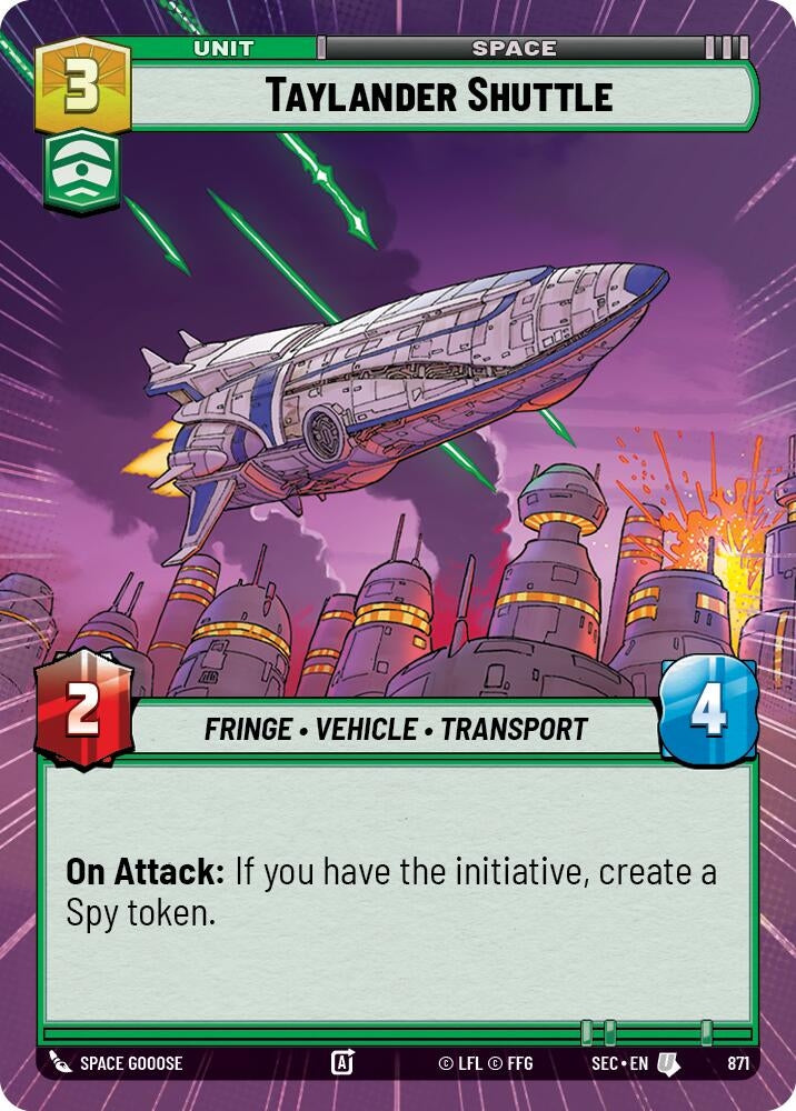 Taylander Shuttle (Hyperspace Foil) (871) (SEC)