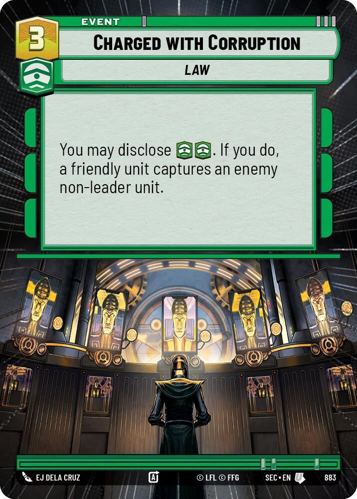Charged with Corruption (Hyperspace Foil) (883) (SEC)