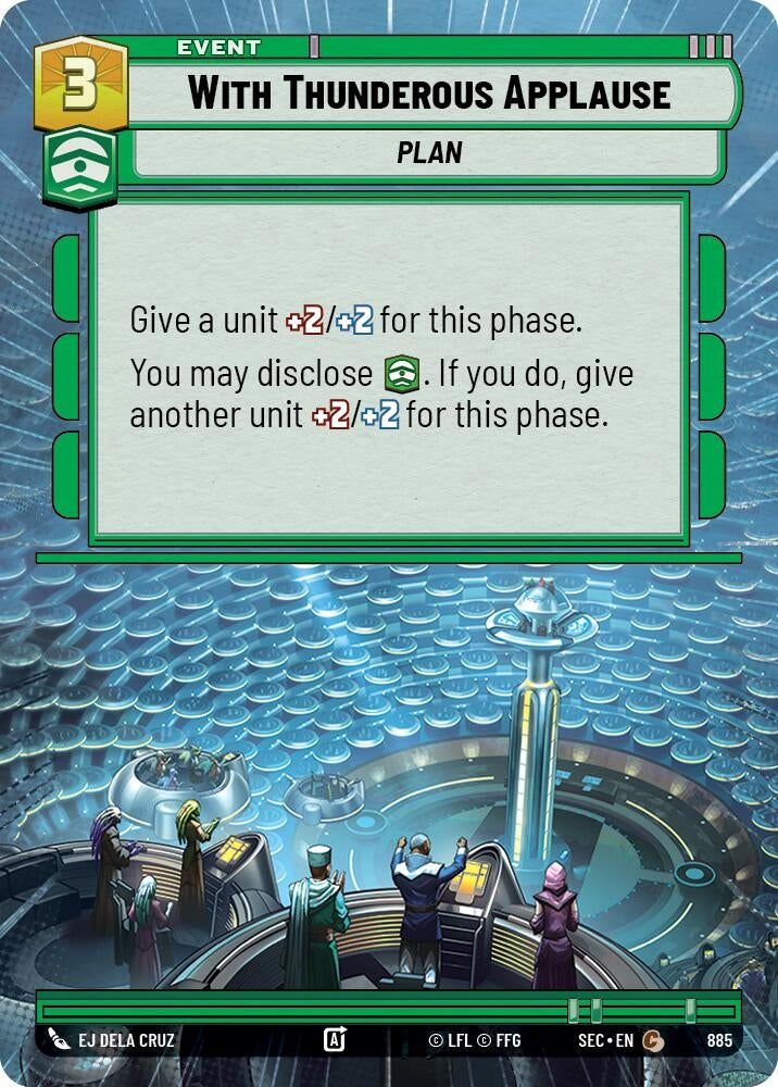 With Thunderous Applause (Hyperspace Foil) (885) (SEC)