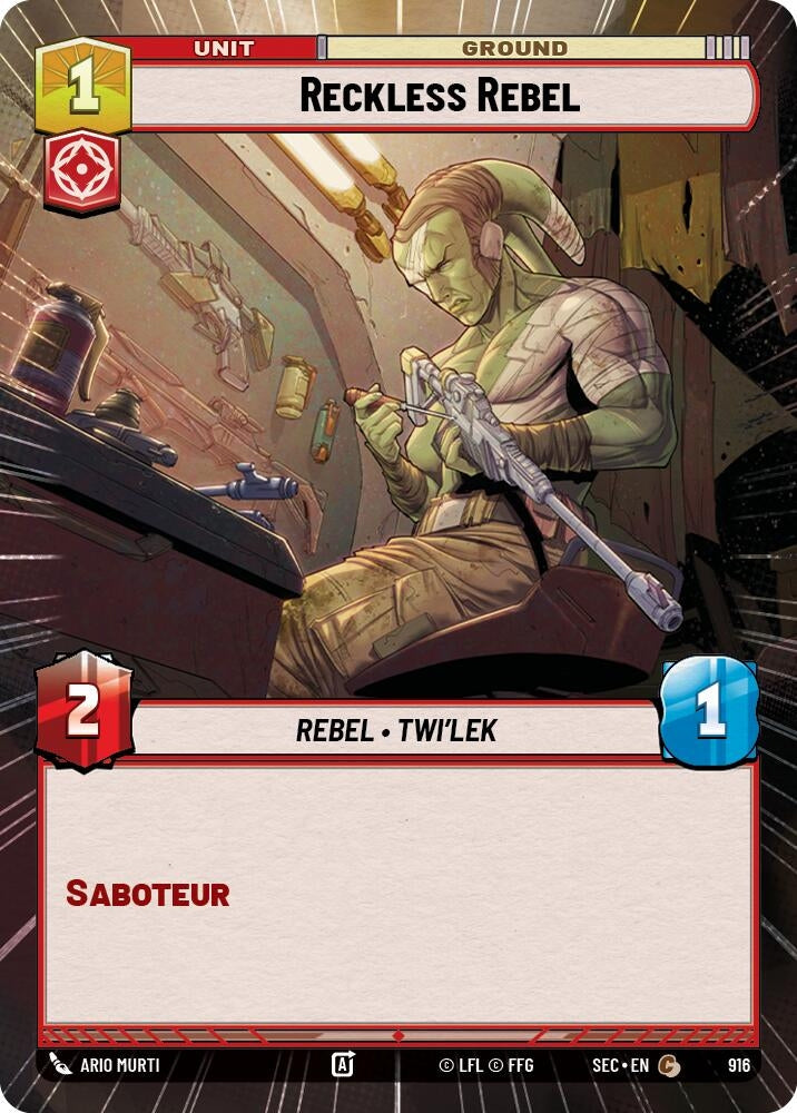 Reckless Rebel (Hyperspace Foil) (916) (SEC)