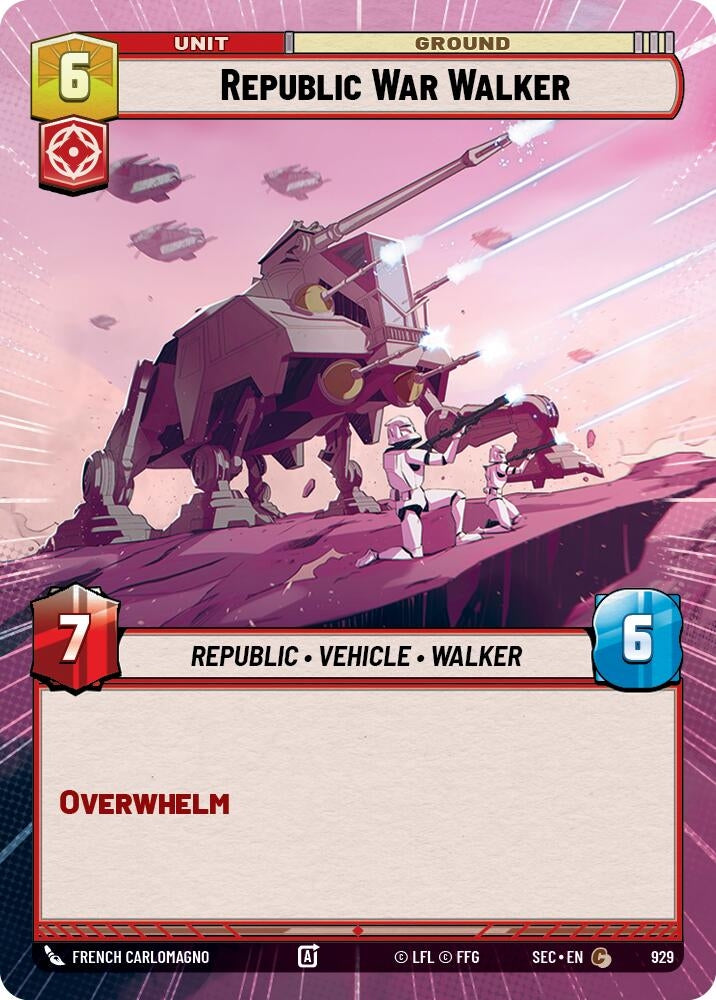 Republic War Walker (Hyperspace Foil) (929) (SEC)