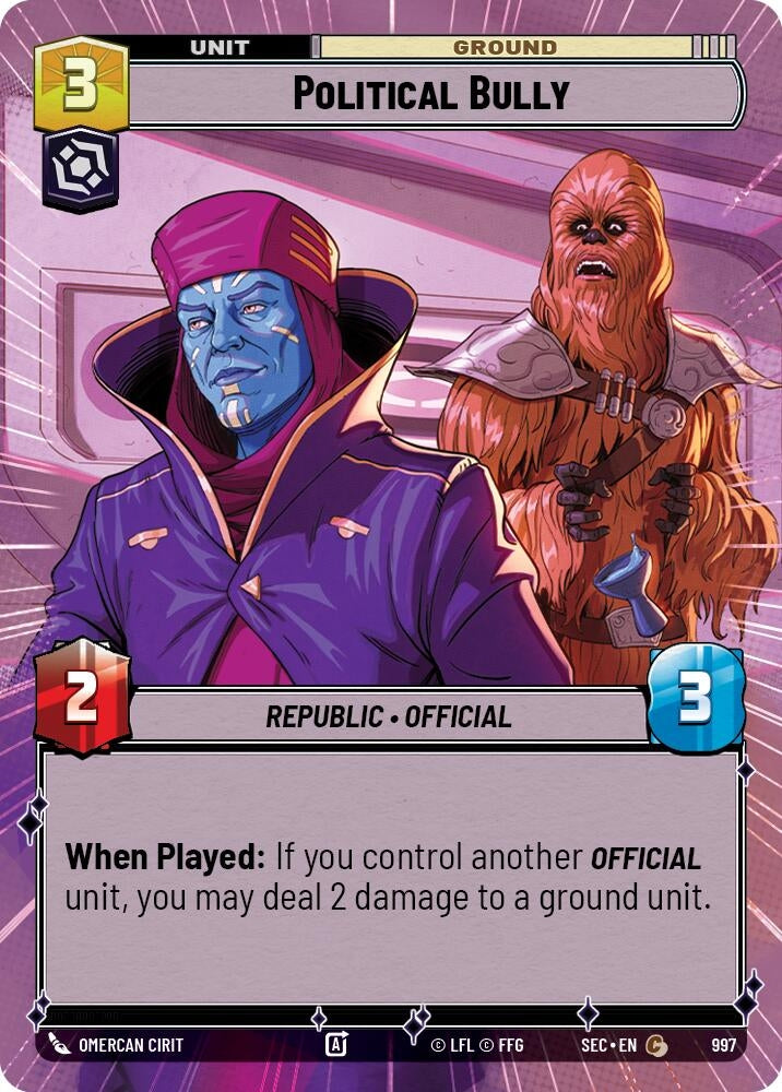 Political Bully (Hyperspace Foil) (997) (SEC)