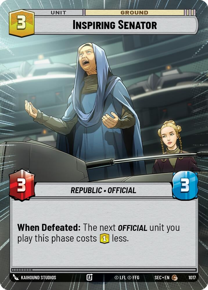 Inspiring Senator (Hyperspace Foil) (1017) (SEC)