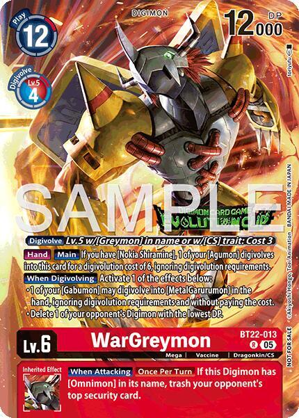 WarGreymon (Evolution Cup 2025 Vol. 3 Top 4) (BT22-013 R) (BT-22)