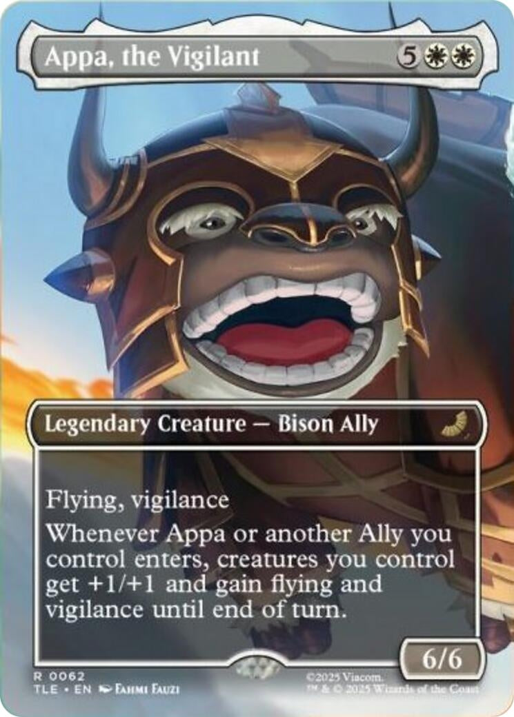 Image for Appa, the Vigilant (Borderless) (62) (TLE) - Magic: The Gathering