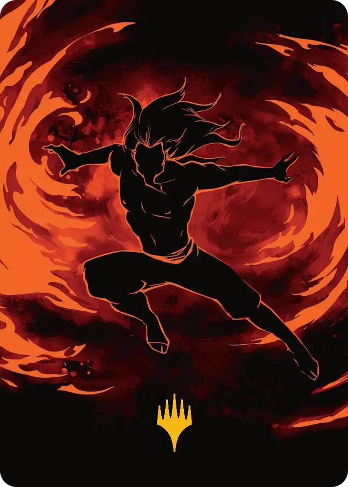 Ozai, the Phoenix King Art Card (Gold-Stamped Planeswalker Symbol) (39) (ASTLA)