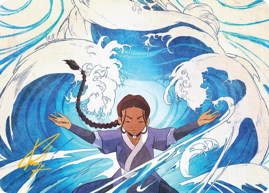 Katara, Water Tribe's Hope Art Card (Gold-Stamped Signature) (48) (ASTLA)