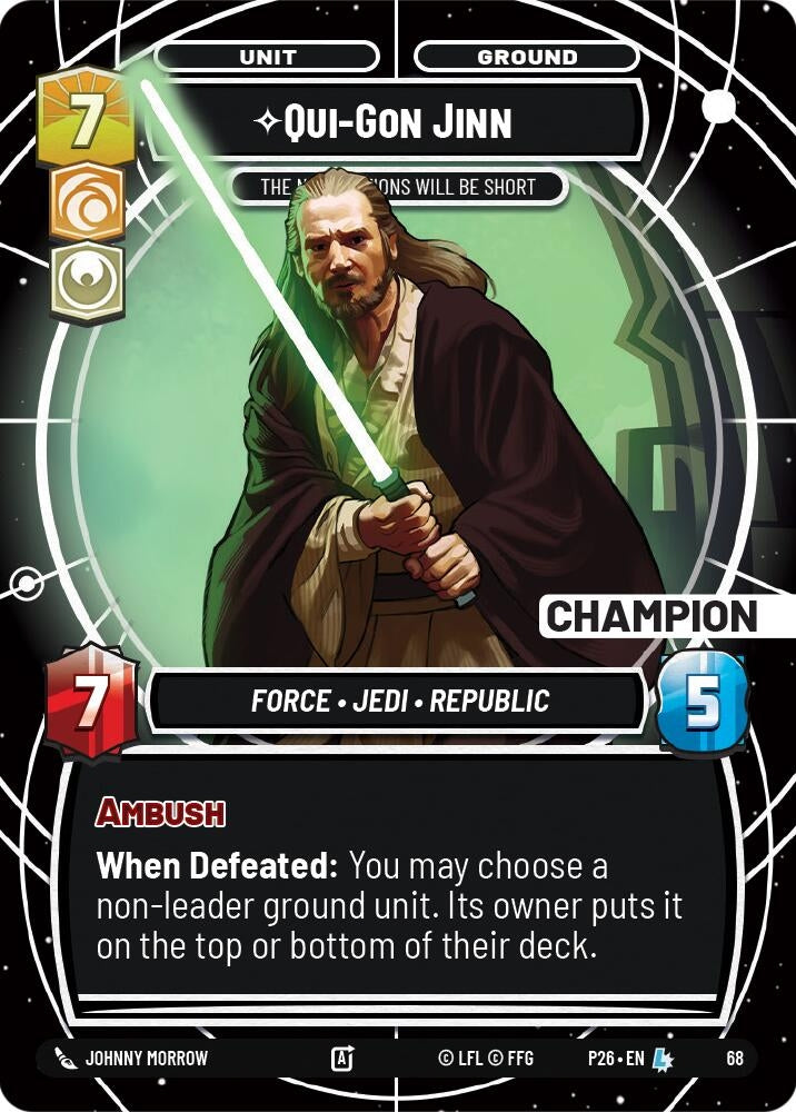Qui-Gon Jinn - The Negotiations Will Be Short (Champion) (68) (SN1)
